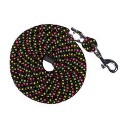 Longeerlijn HKM Neon Flash met musketonhaken Zwart Longeerlijn HKM Neon Flash met musketonhaken Zwart