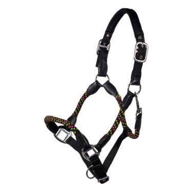 HKM Neon Flash halster Zwart