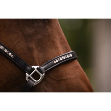 Lederen halster HKM Sparkle Zwart Lederen halster HKM Sparkle Zwart