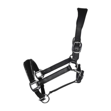 HKM Glamour leren halster Zwart / zilverkleurig HKM Glamour leren halster Zwart / zilverkleurig