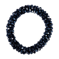 Elastique cheveux HKM Crystal Bleu profond