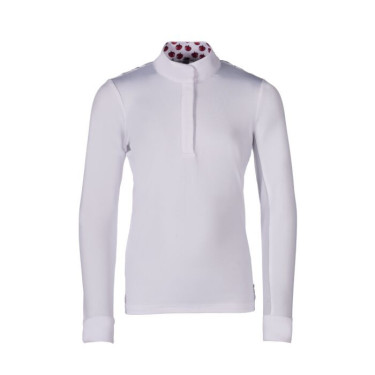 Polo de concours Hunter Kids manches longues HKM Blanc