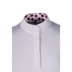 Wedstrijdpolo Hunter Kids met lange mouwen HKM Wit