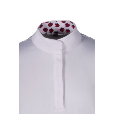 Wedstrijdpolo Hunter Kids met lange mouwen HKM Wit