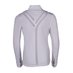 Wedstrijdpolo Hunter Kids met lange mouwen HKM Wit