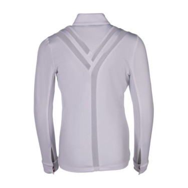 Wedstrijdpolo Hunter Kids met lange mouwen HKM Wit