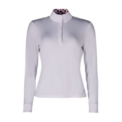 Wedstrijdpolo Hunter met lange mouwen HKM Wit