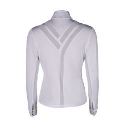 Polo de concours Hunter manches longues HKM Blanc