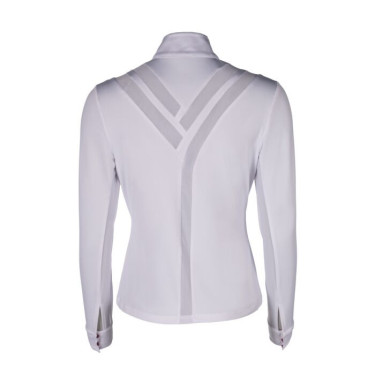 Polo de concours Hunter manches longues HKM Blanc