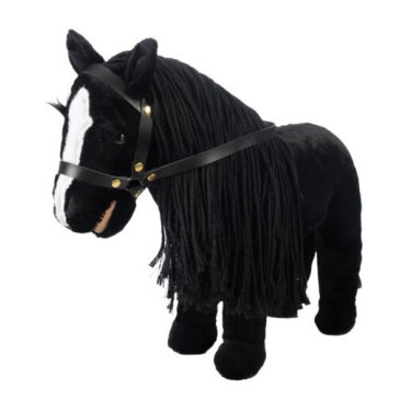 Peluche Cuddle Horse HKM Noir