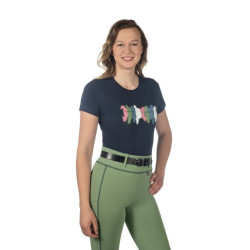 Paardrij T-shirt HKM Mirror – ademend katoen