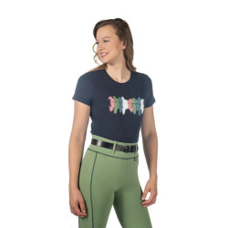 Paardrij T-shirt HKM Mirror – ademend katoen