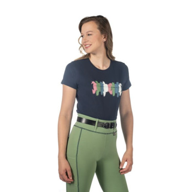 Paardrij T-shirt HKM Mirror – ademend katoen