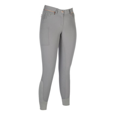 Pantalon HKM Rosegold Sparkle Style 1/1 en silicone Gris / or rose