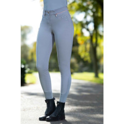 Pantalon HKM Rosegold Sparkle Style 1/1 en silicone Gris / or rose
