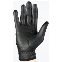 Gants cuir et mesh femme Horze Noir