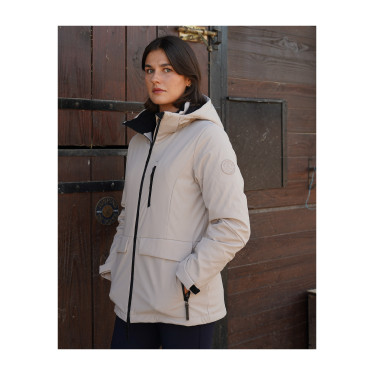 Parka imperméable dame Safa Flags & Cup Beige