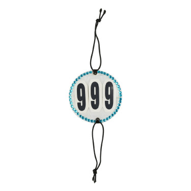 Porte-numéro concours strass Horze Bleu