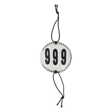 Wedstrijd-nummerhouder strass Horze Wit