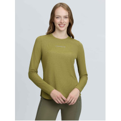 Sports T-shirt met lange mouwen LeMieux Kruisbes Groen