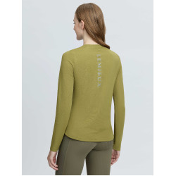 Haut technique de sport LeMieux manches longues Gooseberry Kaki Haut technique de sport LeMieux manches longues Gooseberry Kaki