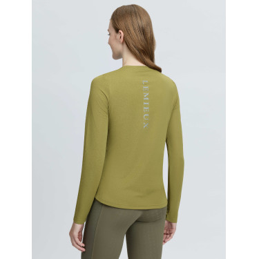 Haut technique de sport LeMieux manches longues Gooseberry Kaki Haut technique de sport LeMieux manches longues Gooseberry Kaki