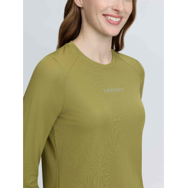 Sports T-shirt met lange mouwen LeMieux Kruisbes Groen