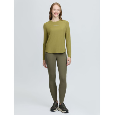 Sports T-shirt met lange mouwen LeMieux Kruisbes Groen