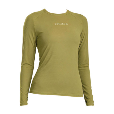 Haut technique de sport LeMieux manches longues Gooseberry Kaki Haut technique de sport LeMieux manches longues Gooseberry Kaki