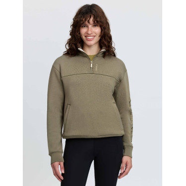 Sweat-shirt LeMieux à demi-zip col montant Scarlet