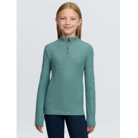 T-shirt technique côtelé Raye LeMieux Young Rider Aloe Bleu
