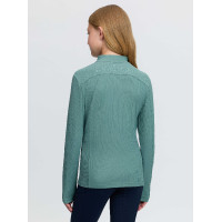 T-shirt technique côtelé Raye LeMieux Young Rider Aloe Bleu