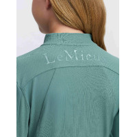 T-shirt technique côtelé Raye LeMieux Young Rider Aloe Bleu