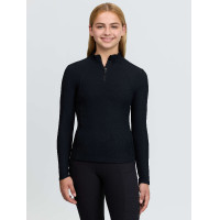 T-shirt technique côtelé Raye LeMieux Young Rider Noir