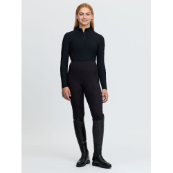 T-shirt technique côtelé Raye LeMieux Young Rider Noir
