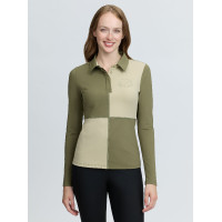 T-shirt technique LeMieux Rugby Harlequin femme Willow / pear