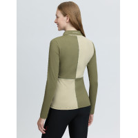 T-shirt technique LeMieux Rugby Harlequin femme Willow / pear