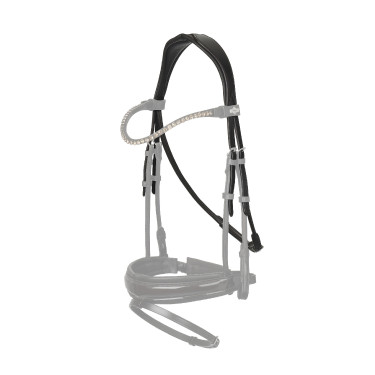 Têtière Roulée LeMieux Kudos Marron / argent Têtière Roulée LeMieux Kudos Marron / argent