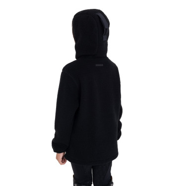 Unisex kinderfleece van teddy-fleece met ritssluiting en capuchon Equestro