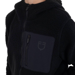 Sweat à capuche zippé en polaire teddy unisexe pour enfants Equestro