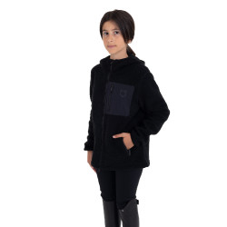 Sweat à capuche zippé en polaire teddy unisexe pour enfants Equestro