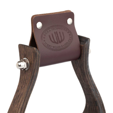 Étrier western en bois avec semelle antidérapante en caoutchouc Westwood Marron foncé