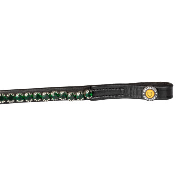 Frontal avec strass Stones Concept Equestro Noir / émeraude
