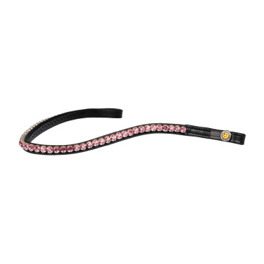 Voorhoofdband met strass Stones Concept Equestro Zwart / roze