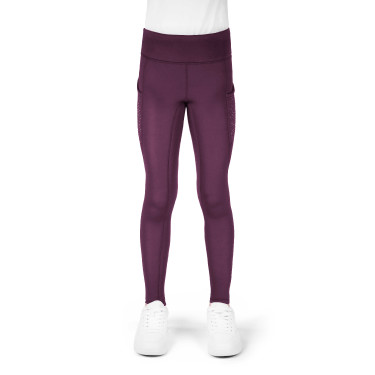 Legging Je t'aime Equithème Neva enfant Prune Violet Legging Je t'aime Equithème Neva enfant Prune Violet