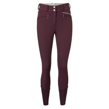 Pantalon Diana grip silicone genoux Mountain Horse femme Bordeaux foncé Blanc