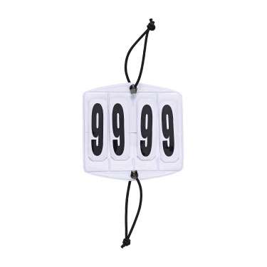 Numéro de compétition Imperial Riding Basic carré 4 chiffres Blanc