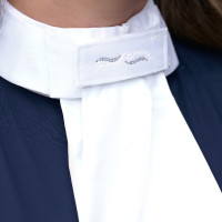 Plastron met glitterpatch en klittenband Imperial Riding Basic dames Wit
