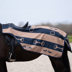 Couvre-reins HV Polo Gwenny print outdoor Marine / camel Bleu Couvre-reins HV Polo Gwenny print outdoor Marine / camel Bleu