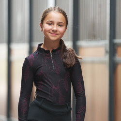 Kids Top Imperial Riding Lana Donker mauve Roze Kids Top Imperial Riding Lana Donker mauve Roze